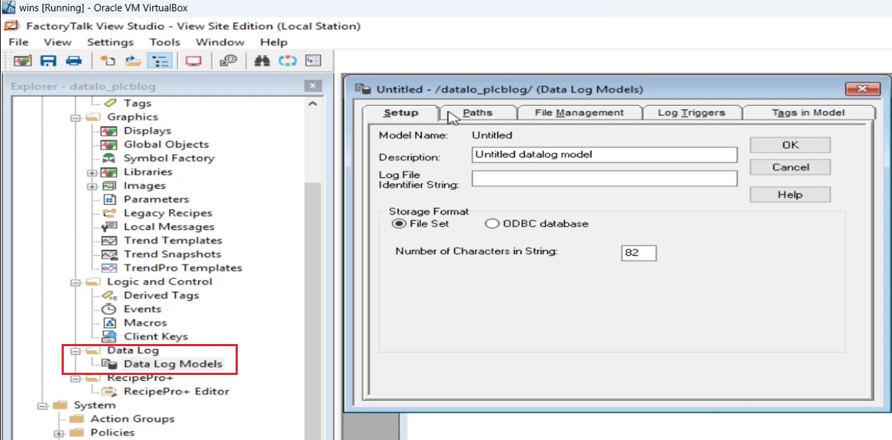 factorytalk view data log model